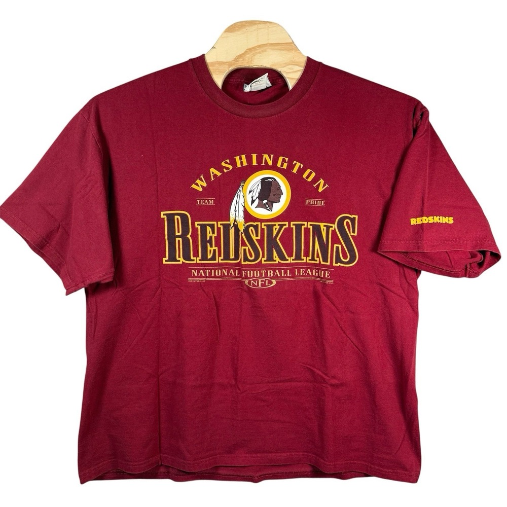 VTG Lee Sport Washington Redskins T Shirt Men 2XL Maroon Graphic Print NFL 1999‎